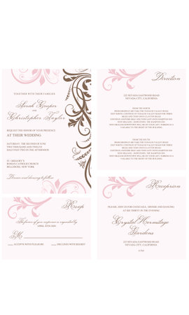 Wedding Invitation Set Templateのイラスト素材