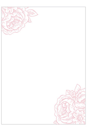 frame with rose elementのイラスト素材