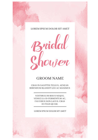 Wedding Invitation Card Invitation with watercolor backgroundのイラスト素材