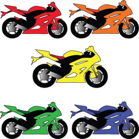 motors in different color - vectorのイラスト素材