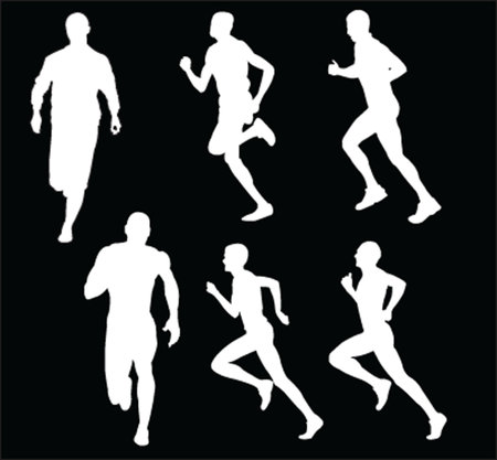 running people - vectorのイラスト素材