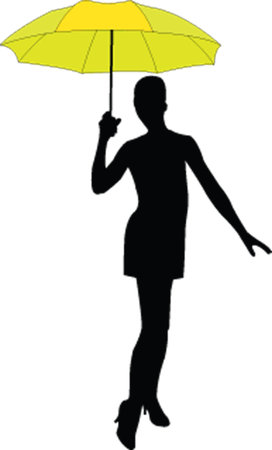 girl with umbrella - vectorのイラスト素材