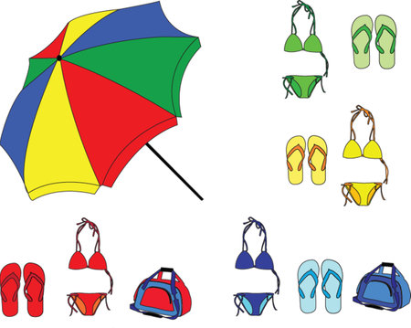 summer equipment - vectorのイラスト素材