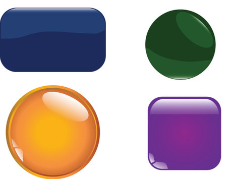  glossy buttons - vectorのイラスト素材