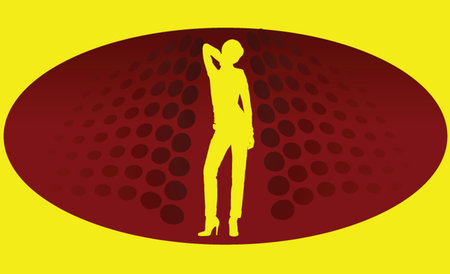  girl with background - vectorのイラスト素材