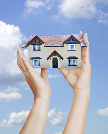 hand and house の写真素材