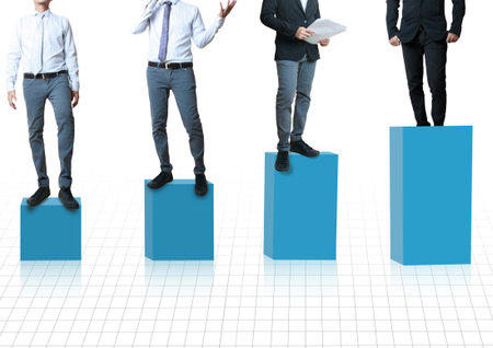 Business team with a chart or graphの写真素材