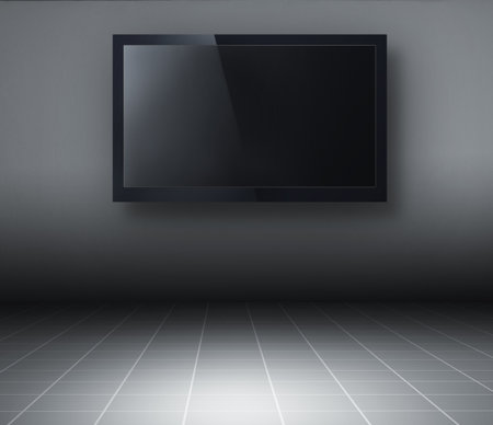 3d TV in the room の写真素材