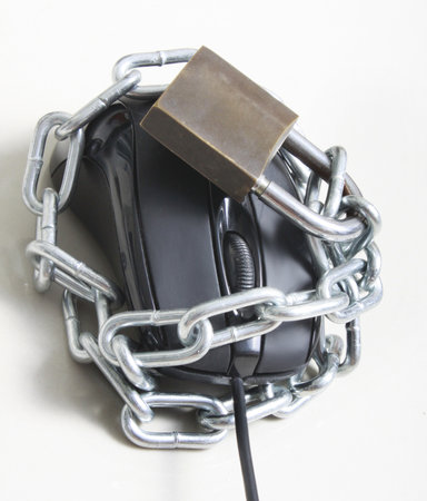 Lock and Computer Mouseの写真素材