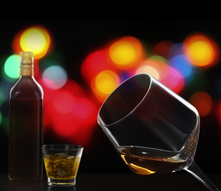 glass of whiskey の写真素材