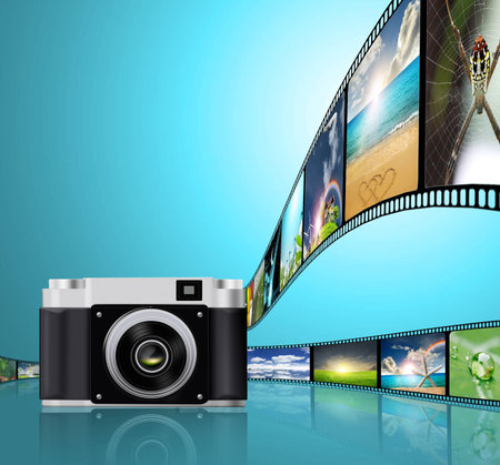 film strip with the camera 