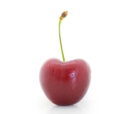 Sweet ripe cherry  isolated on white background の写真素材