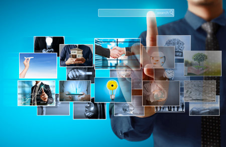 businessmen and Reaching images streaming, digital photo album