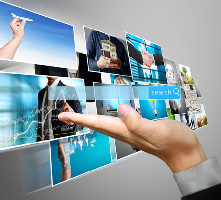 the man preview digital photo, new technology computerの写真素材