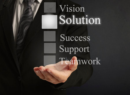 Hand touch virtual icon of social networkの写真素材