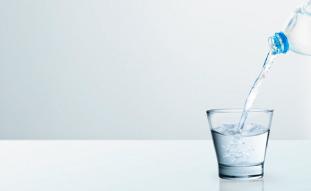 Water glass isolated on white