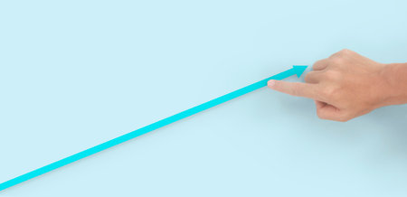 Business connecting chart in a handの写真素材