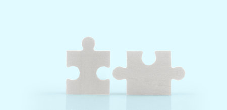 Connecting jigsaw puzzle Business solutions success and strategy conceptの写真素材