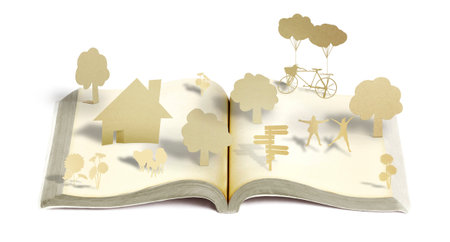 Notebook and paper educational ideasの写真素材