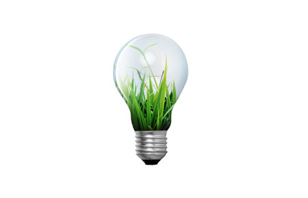 light bulb and the power and natureの写真素材