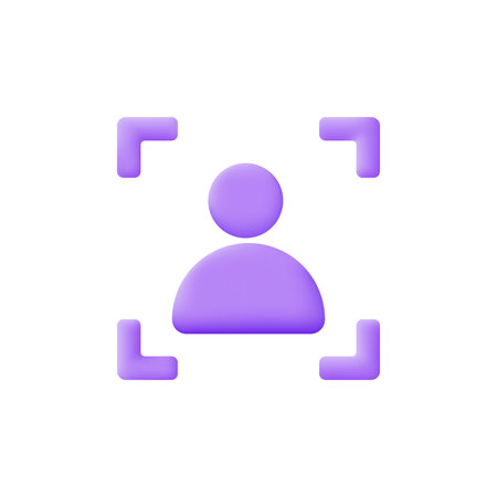 3d Portrait Mode Icon isolated on white background. Frame icon, User icon. Modern vector in 3d style. Can be used for many purposes.のイラスト素材