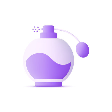 3D Perfume isolated on white background. Perfume spray container. Can be used for many purposes. Trendy and modern vector in 3d style.のイラスト素材
