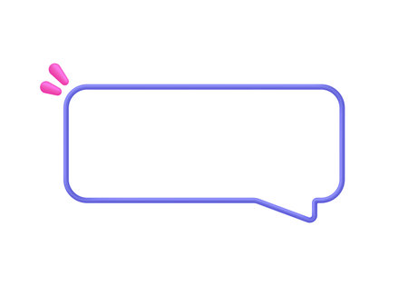 3D Speech Bubble icon. Chat message. Concept of talk, dialogue, online support, messenger, discussion.のイラスト素材