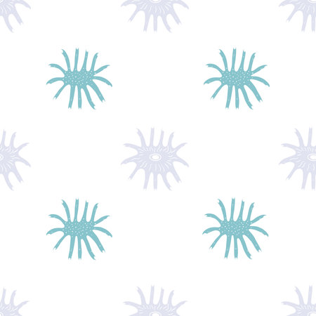 Hand Drawn  Doodle extraterrestrial animal with finger legs pattern. Illustrations Drawing Vector Sketch for textile, print, postcard, text, invitation, poster, background, book, t-shirt, wallpaperのイラスト素材
