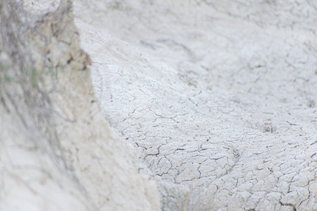Very rare white clay quarry, ancient kaolin quarry near Reggio Calabriaの写真素材