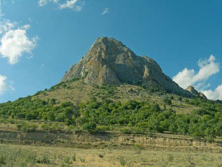 Rock and sky, landscape in Crimeaの写真素材