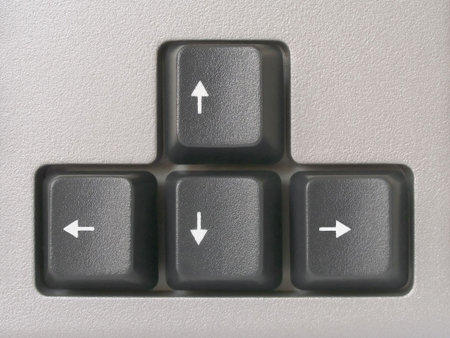 Arrows (computer keyboard), clipping path for each key
