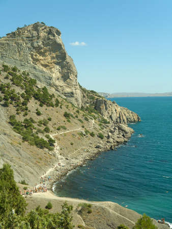 Rock and sea in Crimeaの写真素材