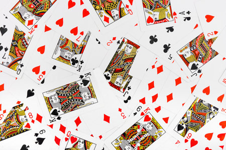 Playing cards, abstract gambling backgroundのeditorial素材