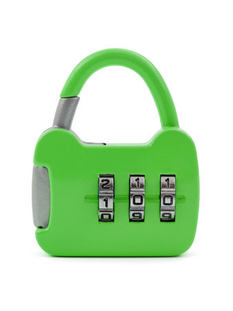 Lock like a handbag isolated on white backgroundの写真素材