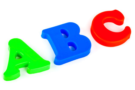 Letters ABC isolated on white background