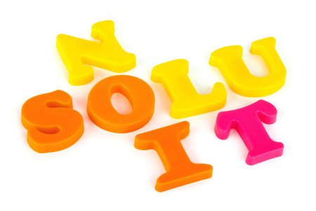 Word Solution - business concept, isolated on white backgroundの写真素材