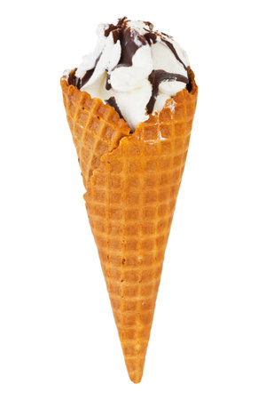 Ice cream isolated on white backgroundの写真素材