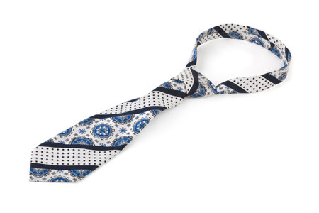 Retro necktie isolated on white backgroundの写真素材