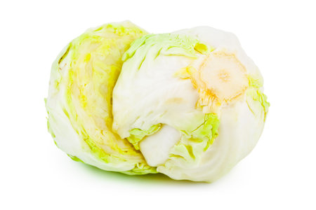 Cabbage isolated on white backgroundの写真素材