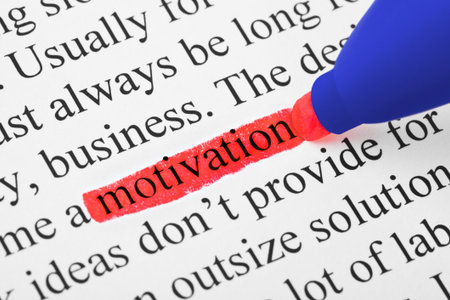 Highlighter and word motivation - concept business background