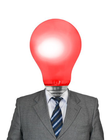 Lamp for head isolated on white backgroundの写真素材