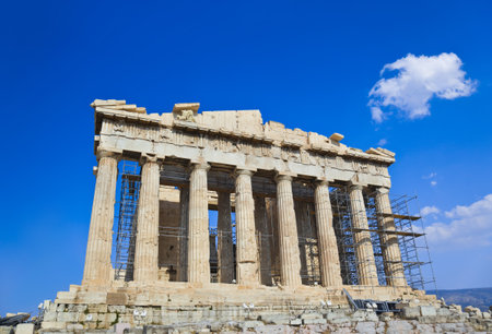 Parthenon temple in Acropolis at Athens, Greece - travel background