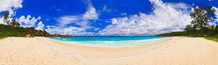 Panorama of tropical beach - nature backgroundの写真素材