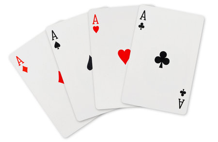 Playing cards - isolated on white background
