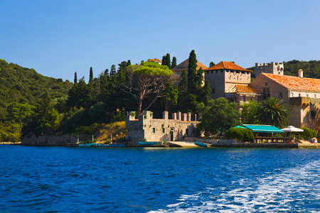 Monastery at island Mljet in Croatia - travel backgroundの写真素材