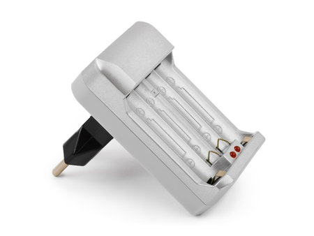 Battery charger isolated on white background