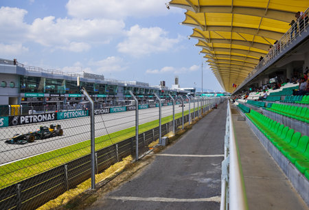 SEPANG, MALAYSIA - APRIL 8: Jarno Trulli (Team Lotus) at second practice on Formula 1 GP, April 8 2011, Sepang, Malaysiaのeditorial素材