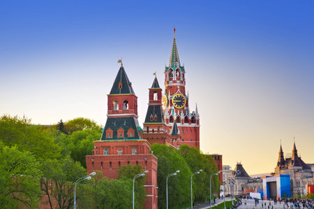 Kremlin in Moscow  Russia  at sunset
