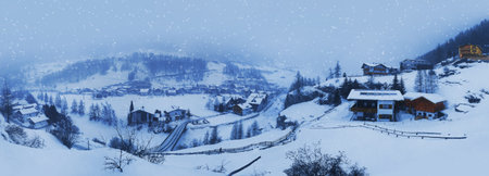 Mountains ski resort Solden Austria - nature and sport backgroundのeditorial素材