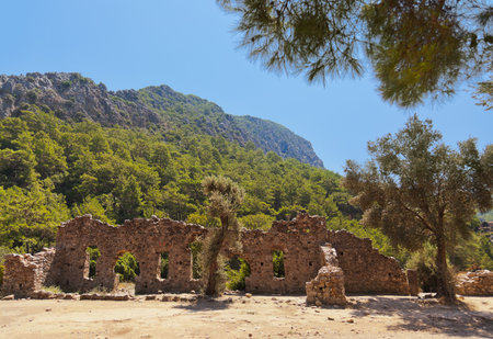 Old town Olympos in Turkey - travel backgroundの写真素材